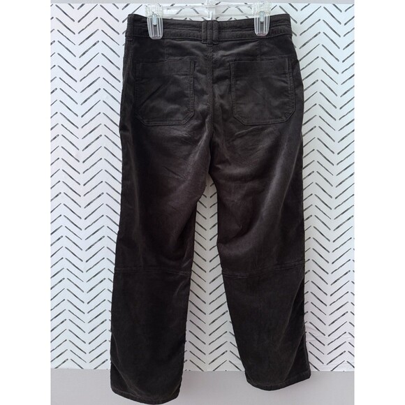 ANTHROPOLOGIE Pilcro Brown Corduroy Straight Leg High Rise Ankle Pants Size 28 - Picture 2 of 9